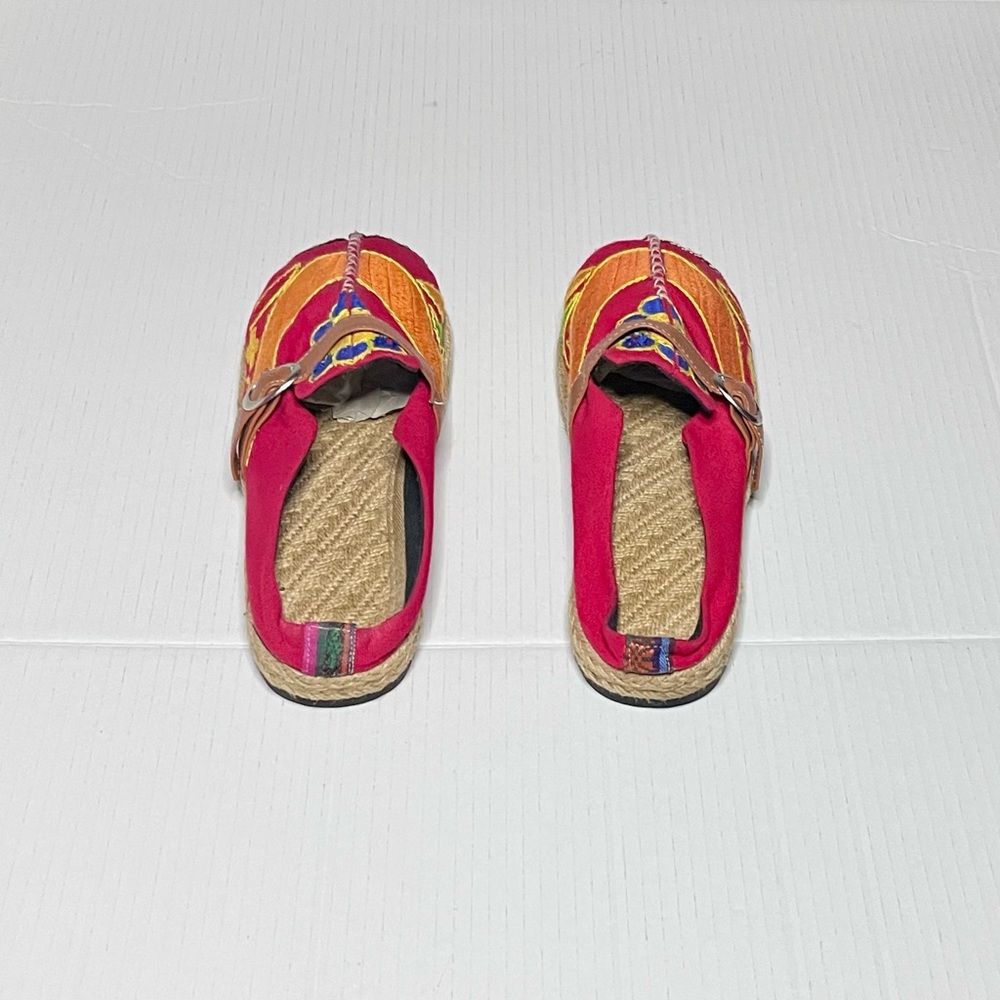 Linen Embroidered Clogs - Picture 7 of 13